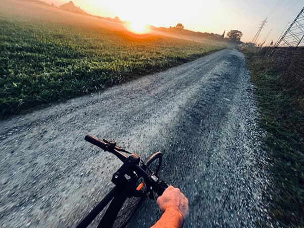 Disfrutando del amanecer de camino a la oficina Disfrutando del amanecer de camino a la oficina