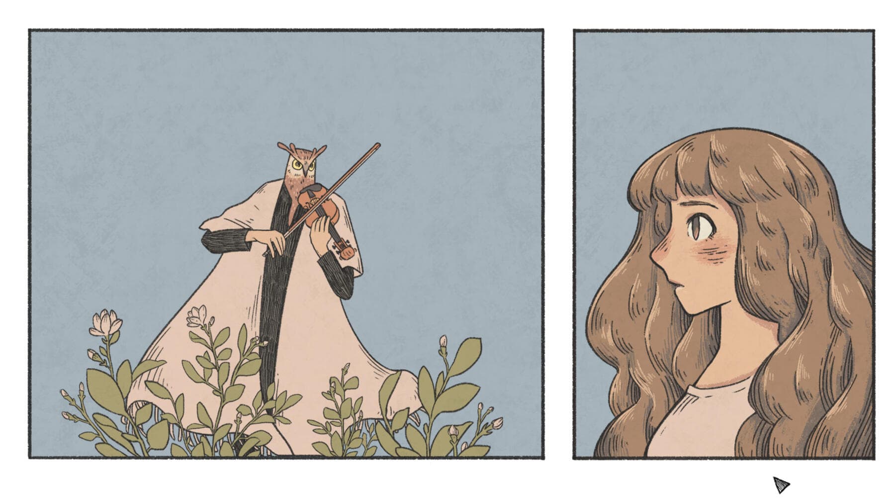 Búho, a la izquierda y Eda a la derecha Búho, a la izquierda y Eda a la derecha